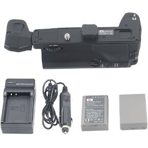 DSTE Replacement for Pro HLD-7 Vertical Battery Grip + 2X BLN-1 + DC133 Travel Charger Adapter Compatible Olympus E-M1 SLR Digital Camera