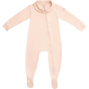 Baby Footed Pajamas 100% Organic Pima Cotton Sleeper, Pocket for Security Tracker, Infant Unisex-Sizes 0-12 Months