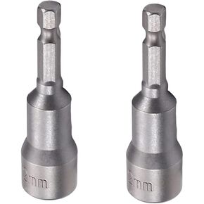 Utoolmart 1/4" ساق سداسية سريعة التغيير 12 مم لقمة مثقاب مغناطيسية، طول 65 مم، قطعتان متريتان