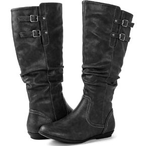 GLOBALWIN Women's Knee-High Boots Tall Fashion Dress Boots