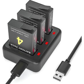 Batteries Combo for DJI Osmo Action 5 Action 4 Action 3 Camera,1770mAh DJI Action 5 4 3 Pro Extreme Batteries(3PCS),Long Lasting Batteries as Original Osmo Action 4 with Charging Station and Cable