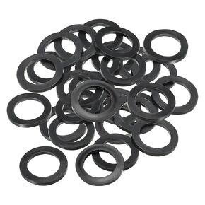 PATIKIL M31 Rubber Flat Washer, 24 Pack 31mm ID 45mm OD 3.5mm Thick Sealing Spacer Gasket Ring for Faucet Pipe Water Hose Fastener Bolt, Black
