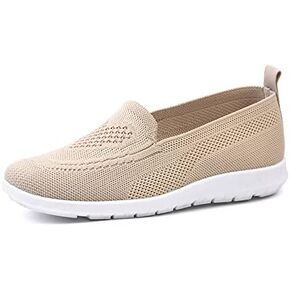 UGOSELEC Women's Mesh Walking Shoes Slip-on Sneakers,Non-Slip Breathable Athletic Comfortable Lightweight Flat Loafer Nurse Shoes