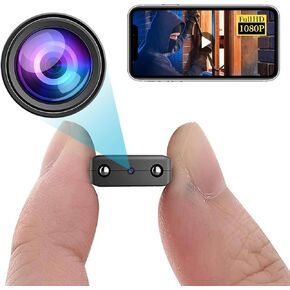 Smallest Wireless WiFi Camera Detector,HD1080P Security Camera,Portable Baby Monitor Nanny Cam with Video Recording Live Feed Night Vision,Motion Detection,Cloud Storage for Security with iOS Android