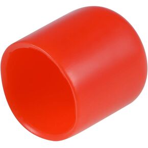 uxcell 10pcs Rubber End Caps 15mm ID Vinyl Round End Cap Cover Screw Thread Protectors Red