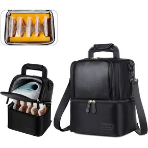 V-COOOL Breast Pump Bag Suitable for Spectra s1 s2, Cooler Bag, Breast Pump Backpack Double Design Layer, Suitable for Outside Working Mothers(Black)