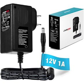Chanzon 12V 1A UL Listed 12W AC DC Switching Power Supply Adapter (Input 100-240V, Output 12 Volt 1 Amp, 6Ft Cord, 12 Watt Max) Wall Wart Transformer Charger for DC12V Security CCTV Camera (5-Pack)