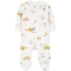 Carter's Baby Boys' Cotton Zip-up Sleep N Play (Baby Bear Blue