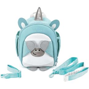 Toddler Harness Backpack Leash - Baby Walking Harness & Anti-Lost Wrist Tether - Kids Backpack 5 Storage Pockets and 2 Adjustable Child Leashes for Kids 1, 2,3,4,5,6,7 Years Old - Ultra-Soft - Monkey
