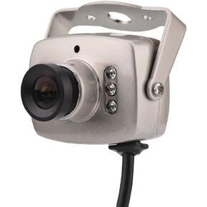 Mini CCTV Camera, 6 LED Wired CMOS CCTV Security Camera Night Vision Digital Video Camera PAL/NTSC Home Security Camera System Indoor Security Surveillance Camcorder for
