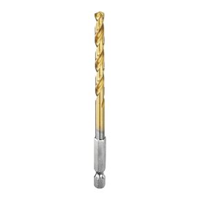 HARFINGTON 1/4" Hex Shank Drill Bit 7/32" Gold Oxide M35 High Speed Steel Twist Drill Bit 135 Degree Split Point Tip Drilling Tool with Quick Change Hex Shank for Metal Wood Plastic