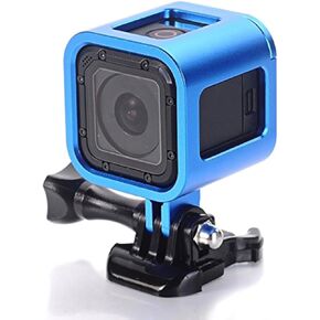 Aluminum Frame Mount for GoPro Hero 5 Session 4 Session Hero Session, CNC Aluminum Alloy Solid Protective Case with Wrench -Blue