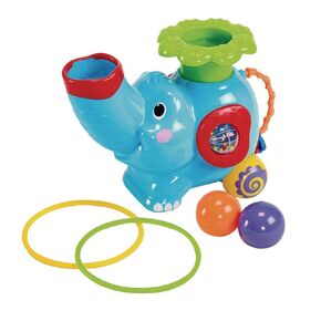 PlayGo Pop and Hoop Musical Rolling Elephant, Ball Popper and Ring Toss, Ages 12 Months and Up