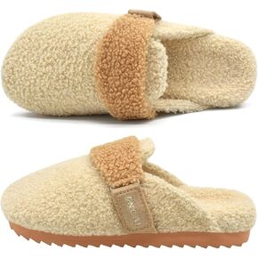 شبشب نسائي من ONCAI، قباقيب حديقة لطيفة من الفرو الصناعي من الشيربا سهلة الارتداء مع بطانة من الصوف القطبي ووسادة قدم من إسفنج الذاكرة ونعل صلب من المطاط الداخلي/الخارجي (مقاس الولايات المتحدة 6-11) in Kuwait