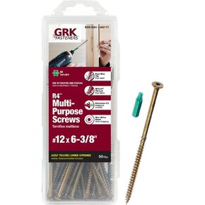 GRK 772691021779 Multi Purpose R4 Screws, 6 Inch, Gold