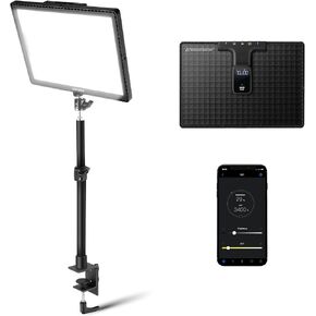 NEEWER 15.5" Key Light Streaming Light, Video Light with PC Mac Control & iOS Android APP, 2800lm GL1 LED Panel Light with Desk Clamp Compatible with Elgato Stream Deck for Gaming Zoom YouTube, Black in Kuwait