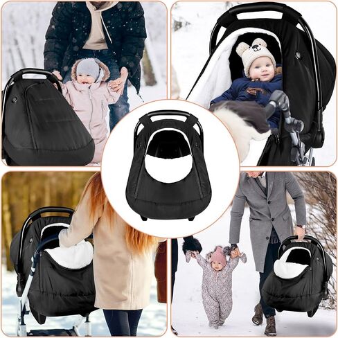 Winter Car Seat Covers for Babies, Carseat Cover Girls, Cozy & Warm Cover, Infant Car Seat Canopy Water Resistant, Universal Cold Weather Shield, Pink in Saudi Arabia