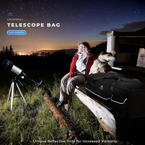 Multipurpose Telescope Bag 30 In– Padded Shock Absorbent –600D Oxford Telescope Carrying Case with Adjustable Shoulder Strap & Pockets and Extra Storage for Telescope, 40 Inches, Black in Saudi Arabia