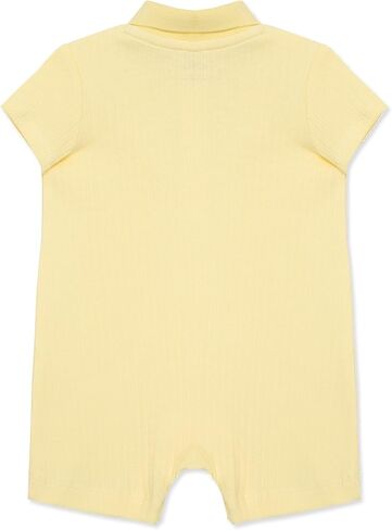 Little Me Simply Essential Solids 100% Organic Clothes for Baby Boys' Collared Polo Romper, 3-12 Months in Saudi Arabia
