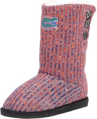 FOCO Women's NCAA College Team Logo Knit High End Colorblend Button Boots in Saudi Arabia