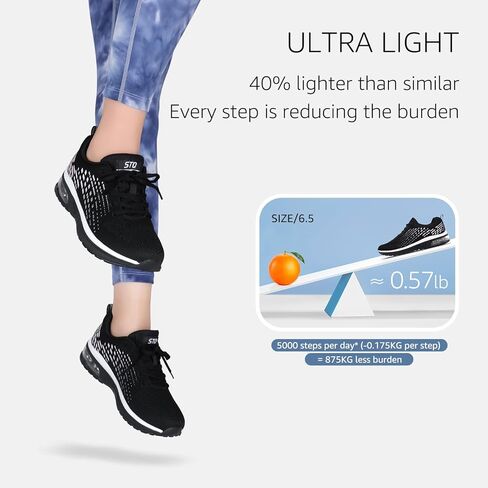 حذاء جري نسائي من STQ، حذاء رياضي غير قابل للانزلاق للمشي والتمارين الرياضية in Kuwait