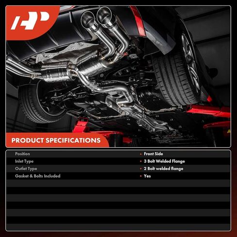 A-Premium Front Catalytic Converter Kit Direct-Fit Compatible with Chevrolet Malibu 2008-2012 & Pontiac G6 2007-2009 & Saturn Aura 2007-2009, 3.6L, EPA Compliant in Saudi Arabia