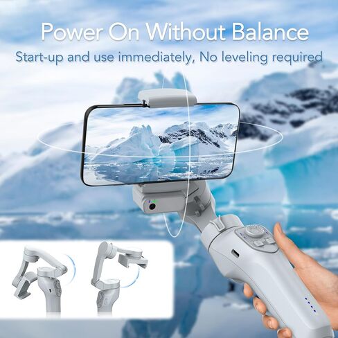 3-Axis Phone Gimbal with Magnetic AI Active Tracker,Gimbal Stabilizer for Smartphone with Fill Light,Phone Stabilizer for Video Recording,Gimbal for Android&iPhone,TikTok YouTube Vlogging Kit in Saudi Arabia