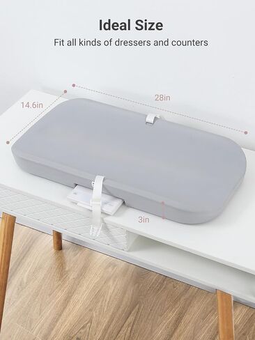 GROWNSY Smart Changing Pad and Scale, Wipeable Diaper Changing Baby Scale with Removable Safety Strap, Baby Ergonomic Design, Non-Slip, Comfortable, Fits Changing Table and Dresser, White in Saudi Arabia