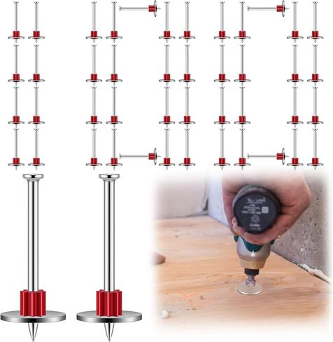 Tandefio 100 قطعة 2-1/2 بوصة دبابيس المحرك المشغلة بالطاقة، مثبتات المسحوق، أنظمة تثبيت المسحوق، دبابيس المحرك المشغلة مع 1 بوصة مغسولة in Kuwait