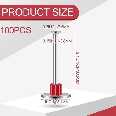 Tandefio 100 قطعة 2-1/2 بوصة دبابيس المحرك المشغلة بالطاقة، مثبتات المسحوق، أنظمة تثبيت المسحوق، دبابيس المحرك المشغلة مع 1 بوصة مغسولة in Kuwait