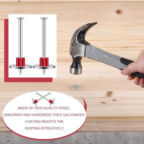 Tandefio 100 قطعة 2-1/2 بوصة دبابيس المحرك المشغلة بالطاقة، مثبتات المسحوق، أنظمة تثبيت المسحوق، دبابيس المحرك المشغلة مع 1 بوصة مغسولة in Kuwait