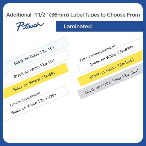 Brother P-Touch TZe-M65 White Print on Matte Clear Label Tape 1.4" (36mm) Wide x 26.2’ (8m) Long in Kuwait