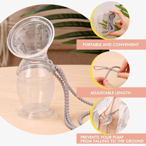 مضخة حليب يدوية من هاكا سعة 150 مل مع سدادة على شكل زهرة وغطاء سيليكون وحزام سيليكون مجموعة أساسيات الرضاعة الطبيعية in Kuwait