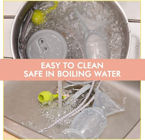 مضخة حليب يدوية من هاكا سعة 150 مل مع سدادة على شكل زهرة وغطاء سيليكون وحزام سيليكون مجموعة أساسيات الرضاعة الطبيعية in Kuwait