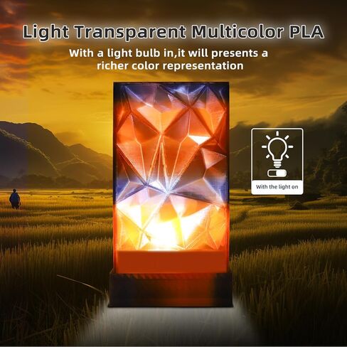 Silk PLA 3D Printer Filament 1.75mm Silk Shiny Fast Gradient Color Change Rainbow Multicolor PLA Filament 1kg (2.2lbs) /Spool for FDM 3D Printers-Lavender in Kuwait