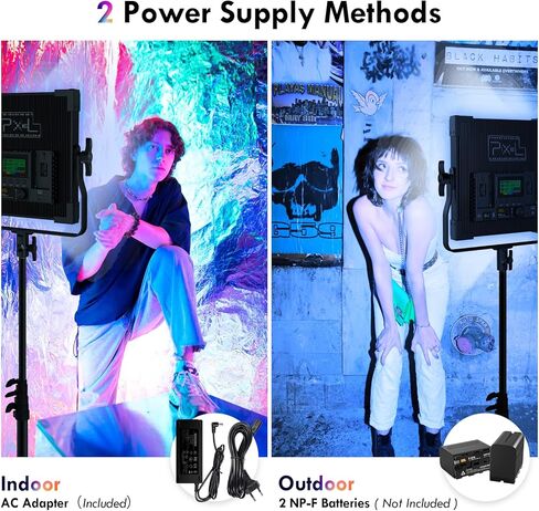 إضاءة فيديو LED بكسل RGB، مصابيح استوديو 50 وات مع جهاز تحكم عن بعد، مجموعة إضاءة التصوير الفوتوغرافي 2600K-10000K، لوحة إضاءة LED مع وظيفة الذاكرة، 552 قطعة خرز، 360 درجة لون كامل/9 مشاهد قابلة للتطبيق in Kuwait