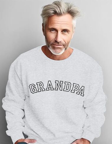 LUKYCILD Grandpa Embroidered Sweatshirt Men: Papa Sweatshirts Grandfather Long Sleeve Shirt Grandpa Gifts Casual Tops in Kuwait