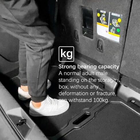 For 2023 Toyota Sienna Trunk storage box for Toyota Sienna 2023 2022 2021 Trunk Cargo Organizer Insert Rear Storage -Portable Car Storage with Lid sorting storage box in Kuwait