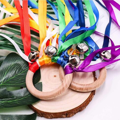 TANOFAR Montessori Toy | Hand Kite | Baby Sensory Toy | Sensory Ribbon Toy | Waldorf Toy | Wooden Baby Toys | Wooden Toddler Toys | Rainbow Hand Kite in Saudi Arabia