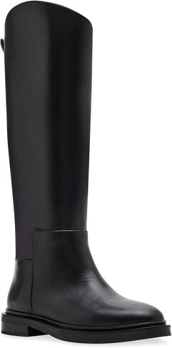 Steve Madden Women's Gaige Knee High Boot, Black Leather, 8 in Saudi Arabia