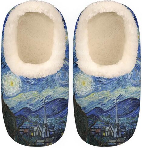 Women's Slippers Comfy Warm House Slippers for Women Men, Fuzzy Slip-on Plush Ladies Slippers Socks for Winter Bedroom Indoor and Outdoor in Kuwait