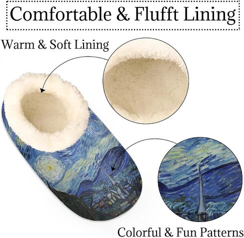 Women's Slippers Comfy Warm House Slippers for Women Men, Fuzzy Slip-on Plush Ladies Slippers Socks for Winter Bedroom Indoor and Outdoor in Kuwait
