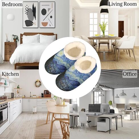 Women's Slippers Comfy Warm House Slippers for Women Men, Fuzzy Slip-on Plush Ladies Slippers Socks for Winter Bedroom Indoor and Outdoor in Kuwait