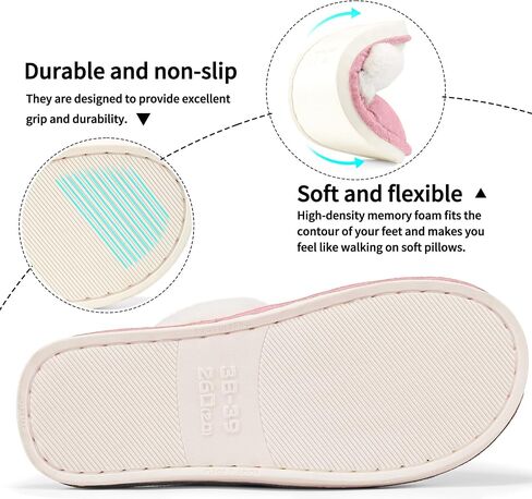 House Slippers for Woman, Fuzzy Memory Foam Womens Slippers Comfortable Bedroom Warm Slippers Non-Slip House Shoes with fluffy Faux Fur Slippers for Women Indoor and Outdoor in Saudi Arabia