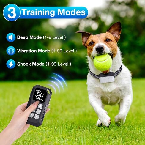 Wireless Dog Fence for 2 Dogs, Wireless Fence for Dogss, Electric Dog Fence, Electric Fence for Dogs, 2 in 1 Wireless Dog Fence System with Waterproof and Rechargeable Dog Training Collar in Saudi Arabia