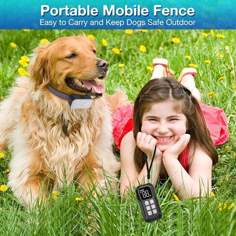 Wireless Dog Fence for 2 Dogs, Wireless Fence for Dogss, Electric Dog Fence, Electric Fence for Dogs, 2 in 1 Wireless Dog Fence System with Waterproof and Rechargeable Dog Training Collar in Saudi Arabia