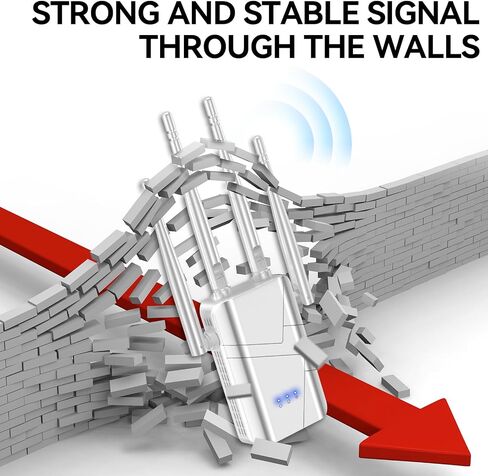 2025 WiFi Extender Signal Booster - up to 10000 sq.ft Coverage, Wireless Booster - Long Range Internet Repeater, WiFi Booster and Signal Amplifier w/Ethernet Port, 1-Tap Setup in Saudi Arabia