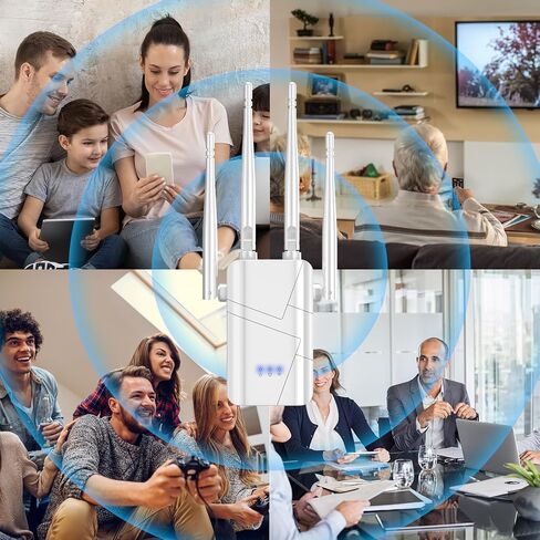 2025 WiFi Extender Signal Booster - up to 10000 sq.ft Coverage, Wireless Booster - Long Range Internet Repeater, WiFi Booster and Signal Amplifier w/Ethernet Port, 1-Tap Setup in Saudi Arabia