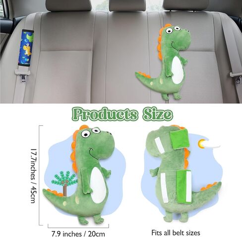 Jutom 2 Pcs Seat Belt Cushion for Children Kids Travel Seat Belt Pillow Cute Cover Soft and Comfort Car Seat Strap Belt Adjust Shoulder Pads Seat Belt for Baby Boys Girls(Dragon) in Saudi Arabia