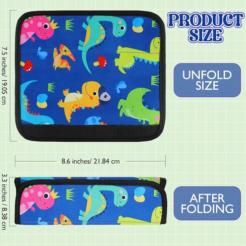 Jutom 2 Pcs Seat Belt Cushion for Children Kids Travel Seat Belt Pillow Cute Cover Soft and Comfort Car Seat Strap Belt Adjust Shoulder Pads Seat Belt for Baby Boys Girls(Dragon) in Saudi Arabia